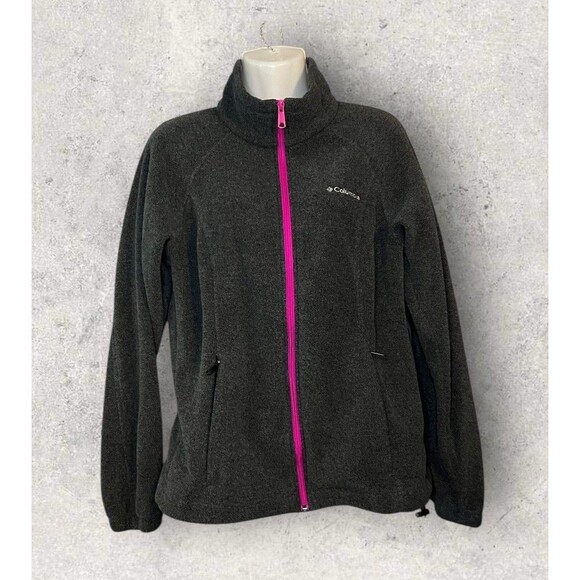 Columbia Women's Medium Benton Springs Full Zip Fleece Performance Jacket Gray - Picture 1 of 6